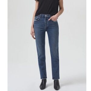 AGOLDE - Riley Long High Rise Straight (Stretch) Jean - Size: 25 - Color: Pose